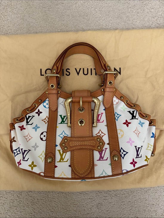 Louis Vuitton Handbags - Takashi Murakami X Louis Vuitton White Monogram Multicolore Canvas Theda PM